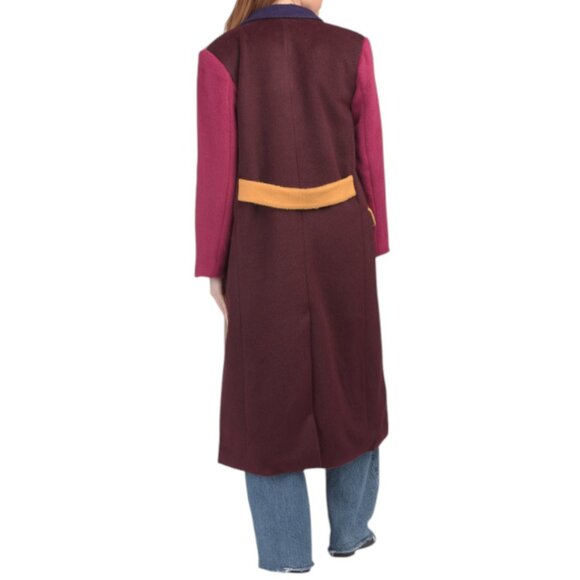 ENDLESS ROSE Camel Multi Oversized Color Block Coat - Picture 2 of 2